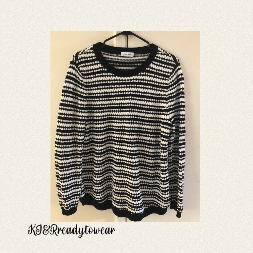 Calvin Klien Stripe Knited Sweater, Size L…